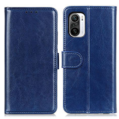 Leather Case Stands Flip Cover Holder M07L for Xiaomi Mi 11i 5G Blue