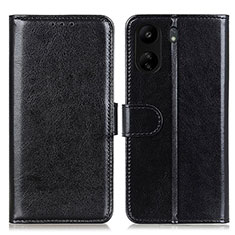 Leather Case Stands Flip Cover Holder M07L for Xiaomi Poco C65 Black