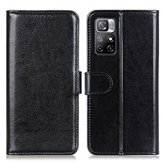 Leather Case Stands Flip Cover Holder M07L for Xiaomi Poco M4 Pro 5G Black