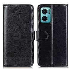 Leather Case Stands Flip Cover Holder M07L for Xiaomi Redmi 10 5G Black