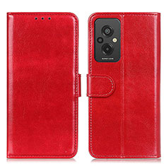 Leather Case Stands Flip Cover Holder M07L for Xiaomi Redmi 11 Prime 4G Red