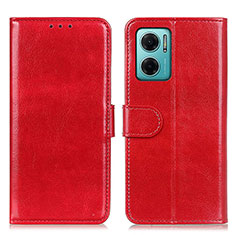 Leather Case Stands Flip Cover Holder M07L for Xiaomi Redmi 11 Prime 5G Red