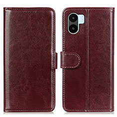 Leather Case Stands Flip Cover Holder M07L for Xiaomi Redmi A2 Brown