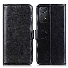 Leather Case Stands Flip Cover Holder M07L for Xiaomi Redmi Note 11 Pro 5G Black