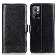 Leather Case Stands Flip Cover Holder M07L for Xiaomi Redmi Note 11T 5G Black