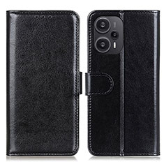 Leather Case Stands Flip Cover Holder M07L for Xiaomi Redmi Note 12 Turbo 5G Black