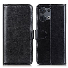 Leather Case Stands Flip Cover Holder M07L for Xiaomi Redmi Note 13 Pro 5G Black