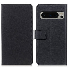 Leather Case Stands Flip Cover Holder M08L for Google Pixel 8 Pro 5G Black