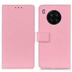 Leather Case Stands Flip Cover Holder M08L for Huawei Honor 50 Lite Pink