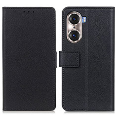 Leather Case Stands Flip Cover Holder M08L for Huawei Honor 60 5G Black