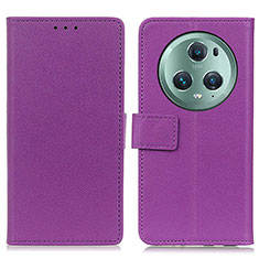 Leather Case Stands Flip Cover Holder M08L for Huawei Honor Magic5 Pro 5G Purple