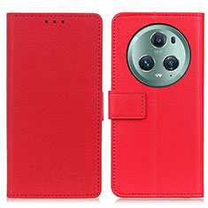 Leather Case Stands Flip Cover Holder M08L for Huawei Honor Magic5 Pro 5G Red