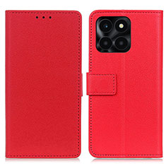 Leather Case Stands Flip Cover Holder M08L for Huawei Honor X6a Red