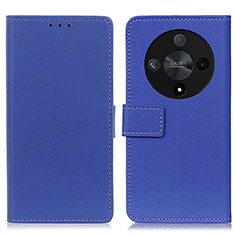 Leather Case Stands Flip Cover Holder M08L for Huawei Honor X9b 5G Blue