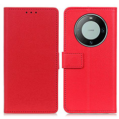 Leather Case Stands Flip Cover Holder M08L for Huawei Mate 60 Pro+ Plus Red