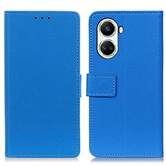 Leather Case Stands Flip Cover Holder M08L for Huawei Nova 10 SE Blue