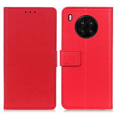 Leather Case Stands Flip Cover Holder M08L for Huawei Nova 8i Red