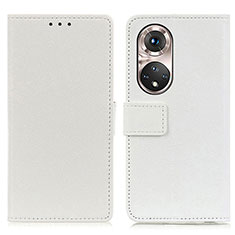 Leather Case Stands Flip Cover Holder M08L for Huawei Nova 9 Pro White