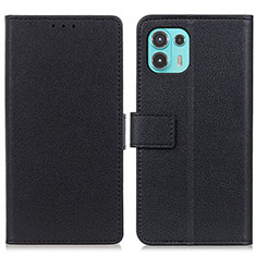 Leather Case Stands Flip Cover Holder M08L for Motorola Moto Edge 20 Lite 5G Black