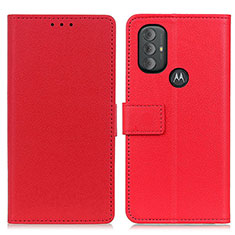 Leather Case Stands Flip Cover Holder M08L for Motorola Moto G Power (2022) Red