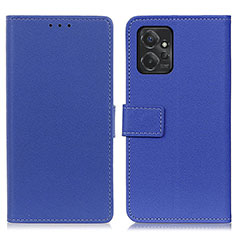 Leather Case Stands Flip Cover Holder M08L for Motorola Moto G Power 5G (2023) Blue