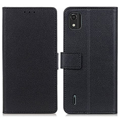 Leather Case Stands Flip Cover Holder M08L for Nokia C2 2nd Edition Black