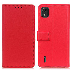 Leather Case Stands Flip Cover Holder M08L for Nokia C2 2nd Edition Red