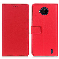 Leather Case Stands Flip Cover Holder M08L for Nokia C20 Plus Red