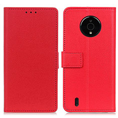 Leather Case Stands Flip Cover Holder M08L for Nokia C200 Red