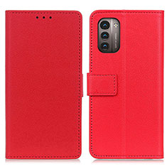 Leather Case Stands Flip Cover Holder M08L for Nokia G11 Red