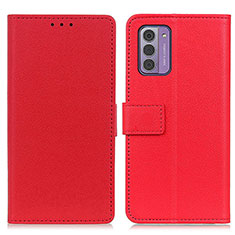 Leather Case Stands Flip Cover Holder M08L for Nokia G310 5G Red