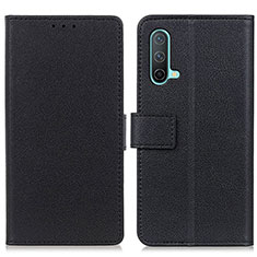 Leather Case Stands Flip Cover Holder M08L for OnePlus Nord CE 5G Black