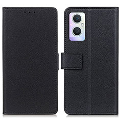 Leather Case Stands Flip Cover Holder M08L for Oppo F21s Pro 5G Black