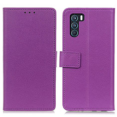 Leather Case Stands Flip Cover Holder M08L for Oppo K9 Pro 5G Purple