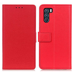 Leather Case Stands Flip Cover Holder M08L for Oppo K9 Pro 5G Red