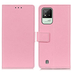 Leather Case Stands Flip Cover Holder M08L for Realme C20 Pink