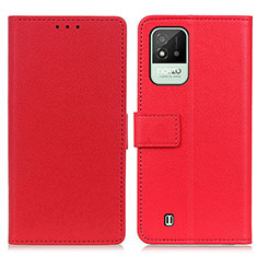 Leather Case Stands Flip Cover Holder M08L for Realme C20 Red