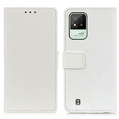 Leather Case Stands Flip Cover Holder M08L for Realme C20 White