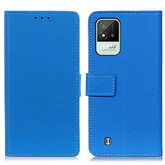 Leather Case Stands Flip Cover Holder M08L for Realme C20A Blue