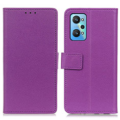 Leather Case Stands Flip Cover Holder M08L for Realme GT Neo2 5G Purple