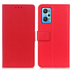 Leather Case Stands Flip Cover Holder M08L for Realme GT Neo2 5G Red