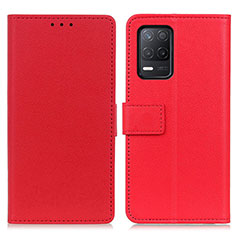 Leather Case Stands Flip Cover Holder M08L for Realme Narzo 30 5G Red