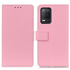 Leather Case Stands Flip Cover Holder M08L for Realme Q3i 5G Pink