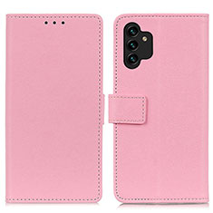 Leather Case Stands Flip Cover Holder M08L for Samsung Galaxy A13 4G Pink