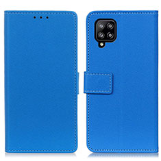 Leather Case Stands Flip Cover Holder M08L for Samsung Galaxy A22 4G Blue