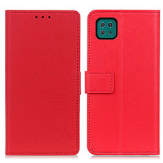 Leather Case Stands Flip Cover Holder M08L for Samsung Galaxy A22 5G Red