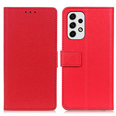 Leather Case Stands Flip Cover Holder M08L for Samsung Galaxy A23 4G Red