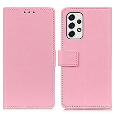 Leather Case Stands Flip Cover Holder M08L for Samsung Galaxy A53 5G Pink