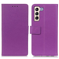 Leather Case Stands Flip Cover Holder M08L for Samsung Galaxy S23 Plus 5G Purple