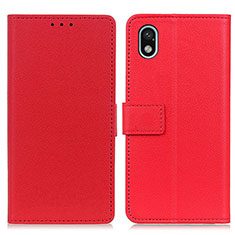 Leather Case Stands Flip Cover Holder M08L for Sony Xperia Ace III SO-53C Red
